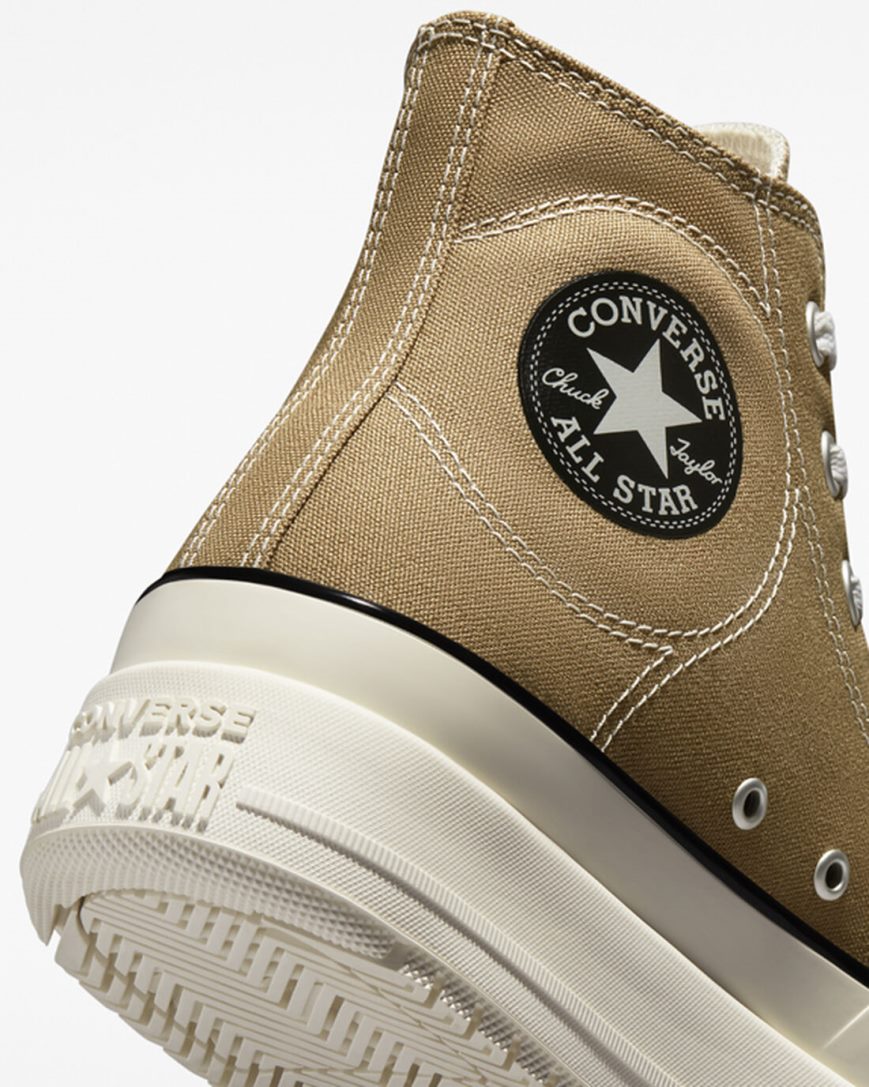 Zapatillas Altas Converse Chuck Taylor All Star Construct Mujer Kaki Negras | PE W20E58